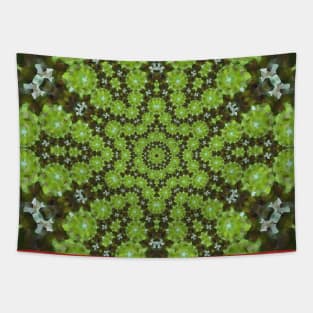 Light Green Bubbles Kaleidoscope Tapestry