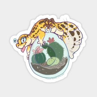 Leopard gecko and tirarium Magnet