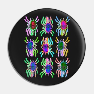 Tarantula Silhouette V89 (Tie Dye Set of 9) Pin