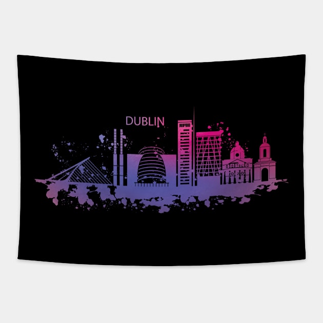 Dublin Watercolour Tapestry by madeinchorley