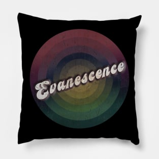 retro vintage circle Evanescence Pillow