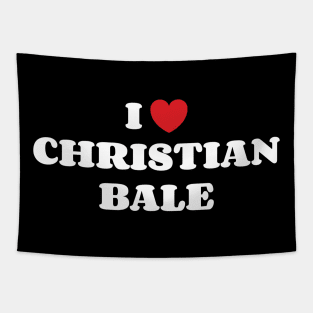 I Heart Christian Bale Tapestry