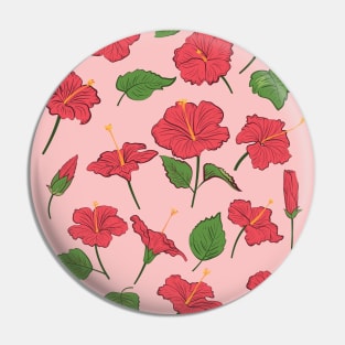 Hibiscus Blooms Pin