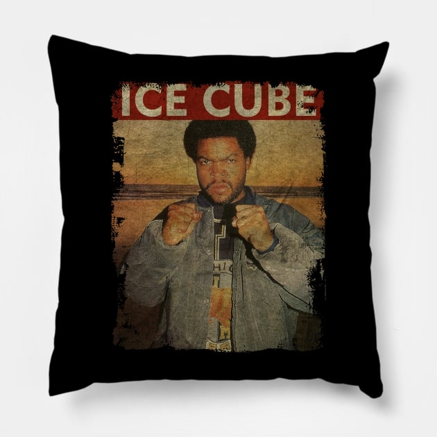 TEXTURE ART-Ice Cube - RETRO STYLE 4 Pillow by ZiziVintage