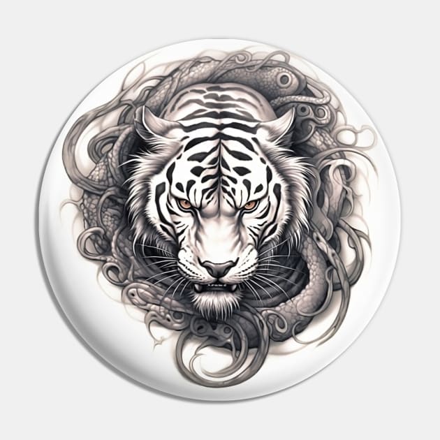 Cabeza Tigre Pin by Creativemarket Diseño