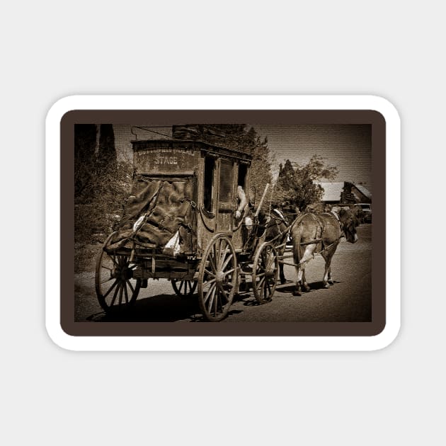 Tombstone Stagecoach Magnet by KirtTisdale