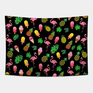 Flamingo and pineapple face mask, Flamingo face mask, Pineapple Face mask. Tapestry