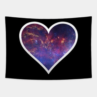 Cosmic Space Heart Tapestry