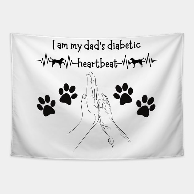 Diabetic Dad's Best Friend Tapestry by Diabeticsy