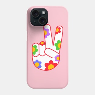 Floral Peace Sign Phone Case