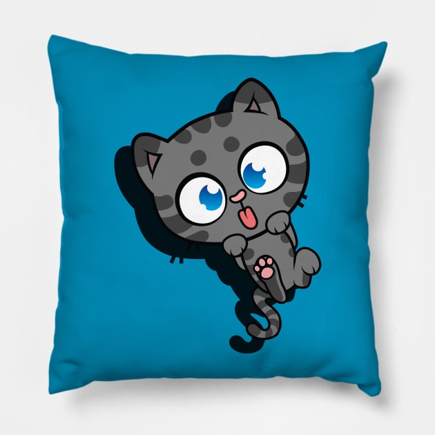 Take Me With You - Adorable Cat Tee Pillow by Br33zyArt