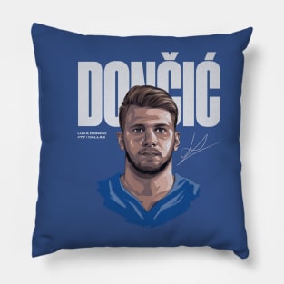 Luka Doncic Dallas Game Face Pillow