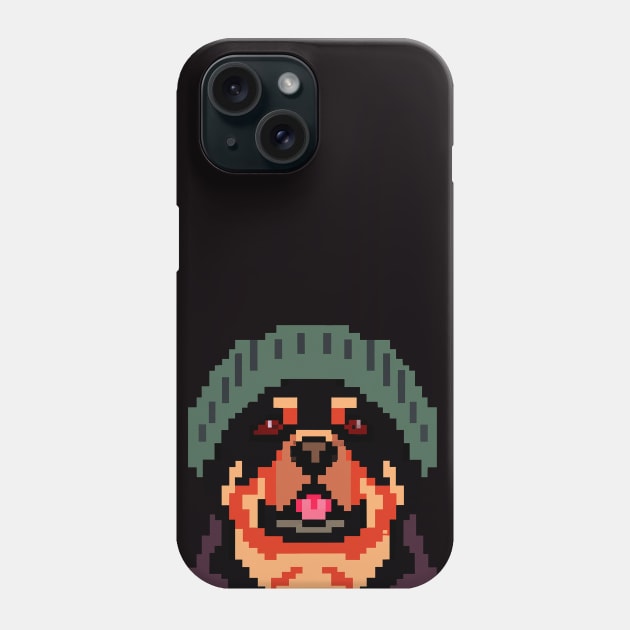 Rottweiler Pixel Art Dog Lover Puppy Phone Case by BetterManufaktur