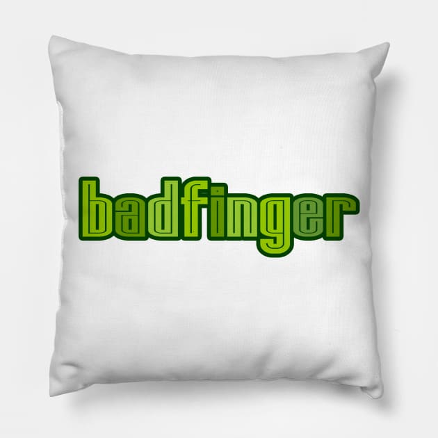 Badfinger (Inline Green) Pillow by Vandalay Industries