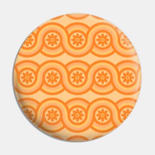 Retro Hippie Groovy Pattern Pin