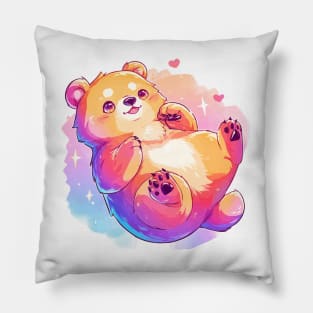 Happy bear with vivid colors Pillow