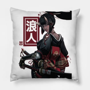 Samurai Japanese Geisha Girl Pillow