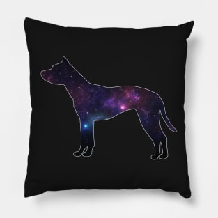 Galaxy American Pit Bull Terrier Silhouette Pillow