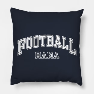 Football Mama College, Retro Football Player Mom Pillow