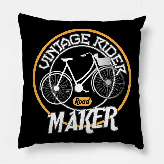 Vintage Road Pillow by CTShirts