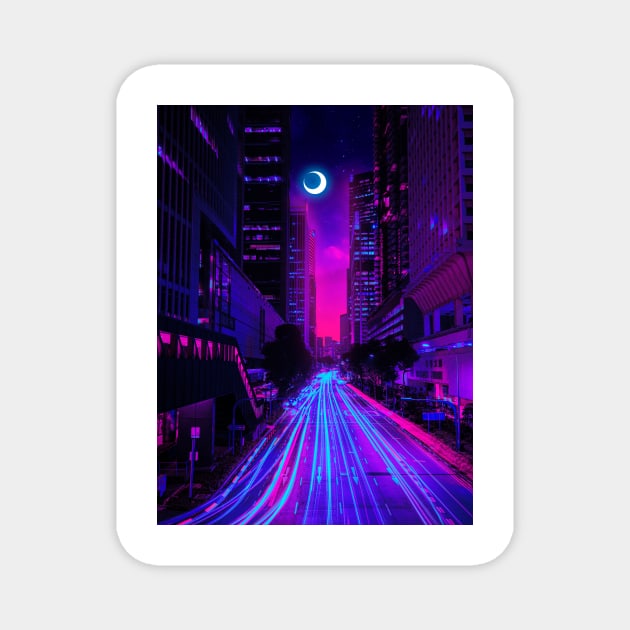 Cyber town Magnet by funglazie