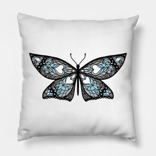 Fly With Pride: Demiboy Flag Butterfly Pillow