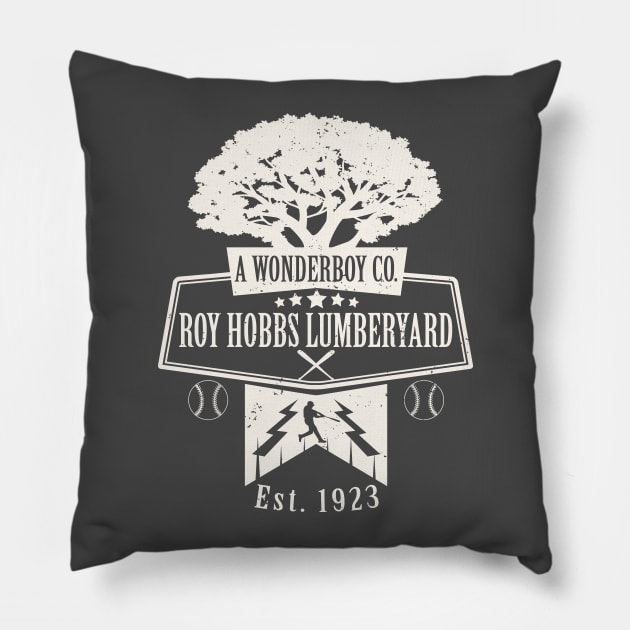 Roy Hobbs Lumberyard Pillow by Alema Art