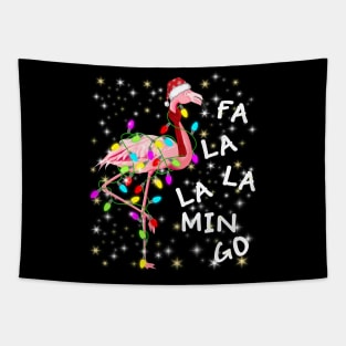 Fa La La La mingo Flamingo for Christmas Tapestry