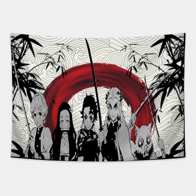 Demon Slayer Tapestry by Izdihaarr