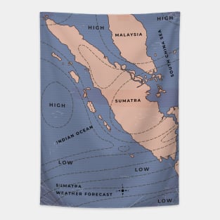 Sumatra weather forecast map Tapestry