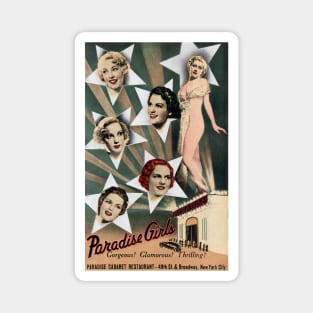 1943 Paradise Girls Cabaret NYC Magnet