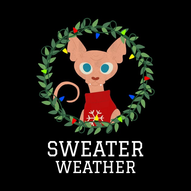 Sweater Weather Funny Cat Christmas by The Studio Style