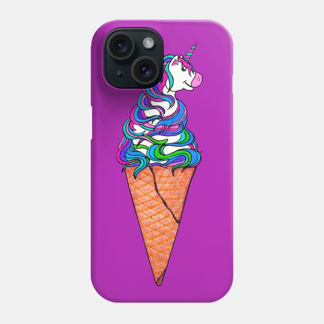 Unicone - Unicorn Ice Cream Phone Case by Gringoface