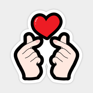 Double Finger heart Hand Sign Magnet