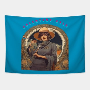 Galentines girl gollfer Tapestry