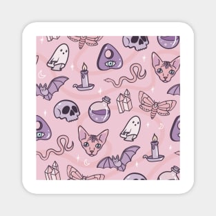 Spooky Pink Pastel Pattern Magnet