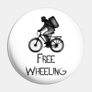 Free wheeling cyclist Pin