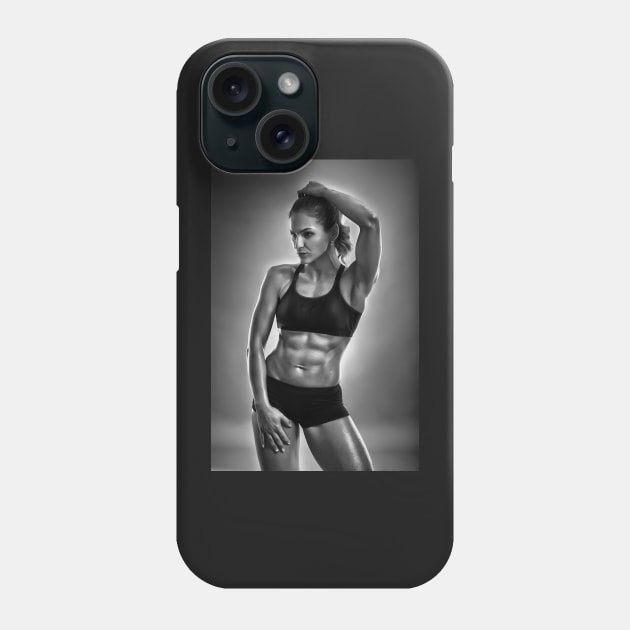 Fitness woman posing in studio Phone Case by naturalis