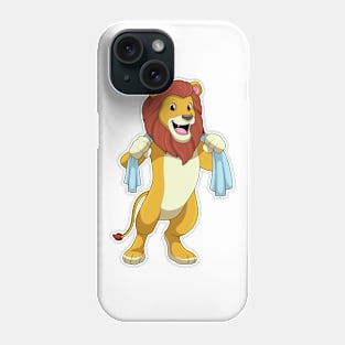 Lion with Towel for Shower Phone Case