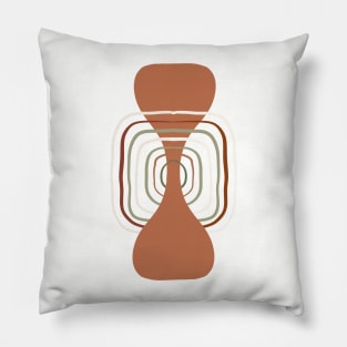 Modern Minimalist Simple Boho Hourglass Line Art Pillow