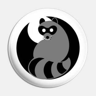 Trash Panda at Night, Trash Panda at Night (white background) Pin