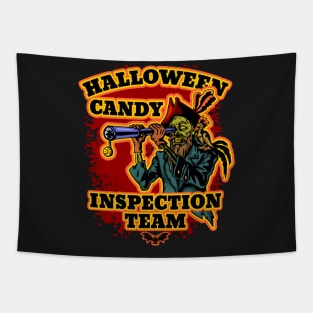 Halloween Candy Inspection Team Tapestry