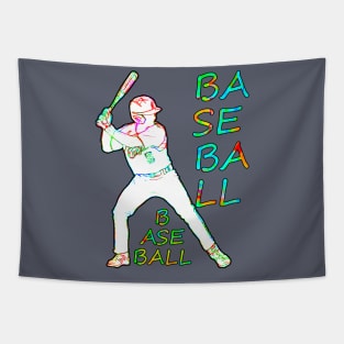 Baseball meets Flower Power Tapestry