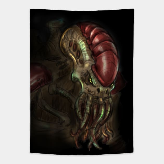 Kraken Jean Stealer Tapestry by JXG