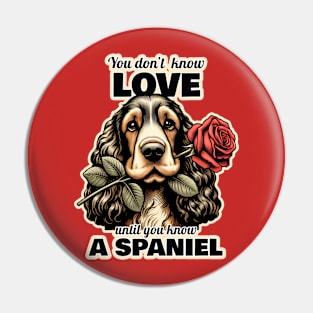 Spaniel Valentine's day Pin