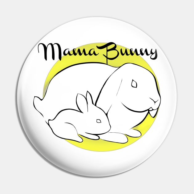 Mama Bunny Pin by Art by Eric William.s