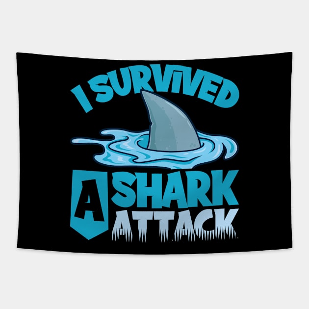 I survived a shark attack Tapestry by Modern Medieval Design