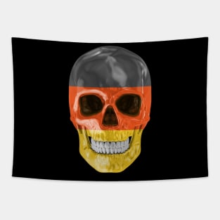 Germany Flag Skull - Gift for German With Roots From Germany Tapestry