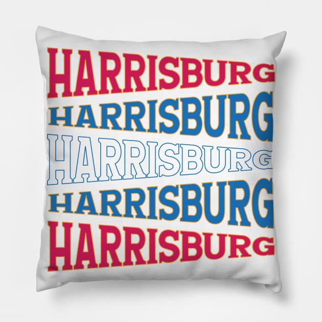 TEXT ART USA HARRISBURG Pillow by LAVA-ROMA-NOVA