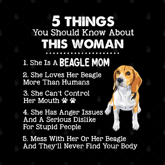 Funny Beagle Mom Gift by White Martian